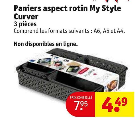 Promo Paniers Aspect Rotin My Style Curver Chez Kruidvat Icatalogue Fr