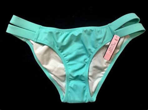 Victorias Secret New Seafoam Green Double Banded Hipster Bikini Bottom Nwt Xs Ebay