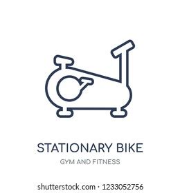 Stationary Bike Icon Stationary Bike Linear Stock Vector (Royalty Free ...