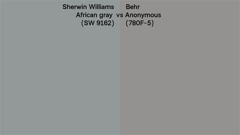 Sherwin Williams African Gray SW 9162 Vs Behr Anonymous 780F 5 Side