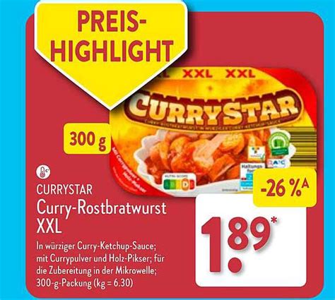 Currystar Curry Rostbratwurst Xxl Angebot Bei ALDI Nord 1Prospekte De