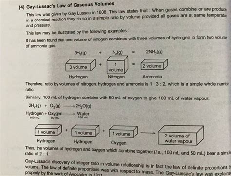 Gay Lussac S Law Of Gaseous Volumes This Law Was Given By Gay Lussac