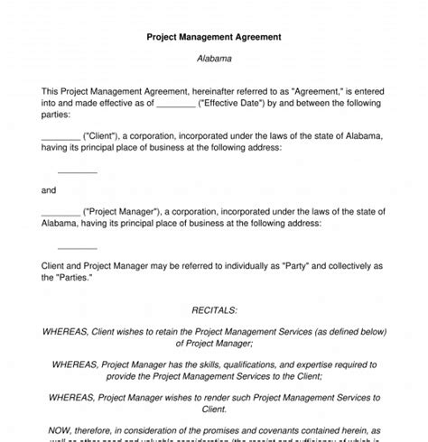 Project Management Contract Template Best Of Project Management Hot