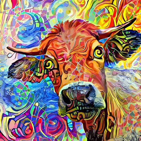 Cow painting Stock Photos, Royalty Free Cow painting Images | Depositphotos