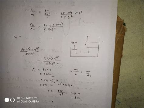 The Diameters Of A Small And A Large Piston By A Hydraulic Jack Are 5