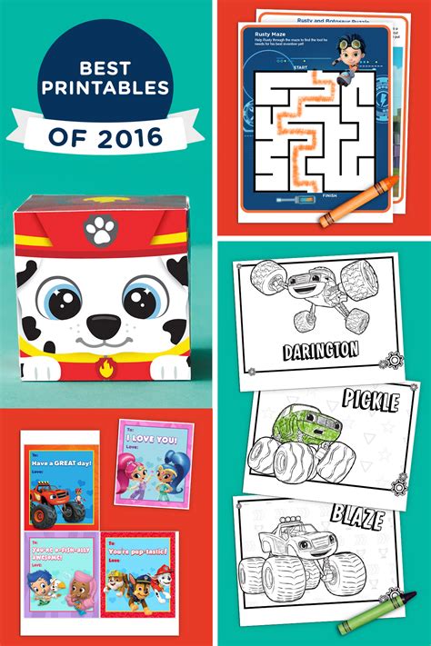 Nick Jr Printables