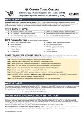 Fillable Online Contracosta Eopscare Application Form