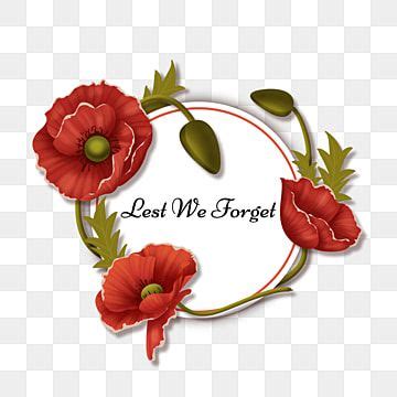 Floral Round Border PNG Transparent Remembrance Sunday Papaver Rhoeas