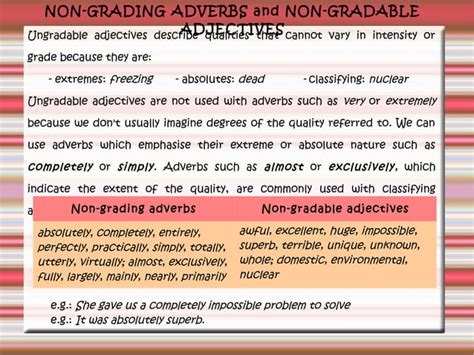 Gradable And Non Gradable Adjectives Ppt