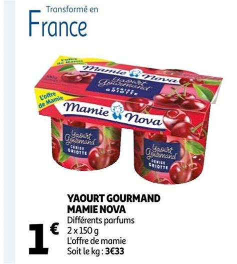 Promo Yaourt Gourmand Mamie Nova Chez Auchan