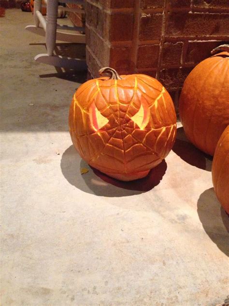 Spiderman Pumpkin For Halloween Spiderman Pumpkin Halloween Pumpkins