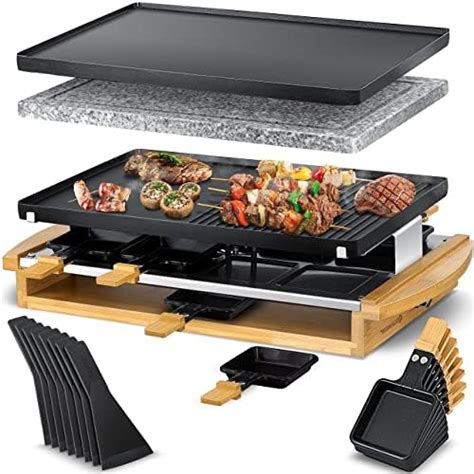 KESSER El Raclette Grill Con Piedra De Parrilla Natural Placa De