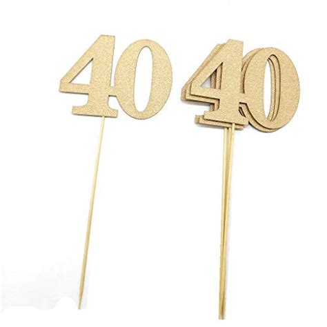 40th Birthday Party Centerpieces Champagne Gold Fortieth Anniversary