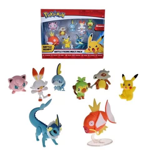 Pokemon Pack 8 Figuras Unicas Battle Ready Original En Caja