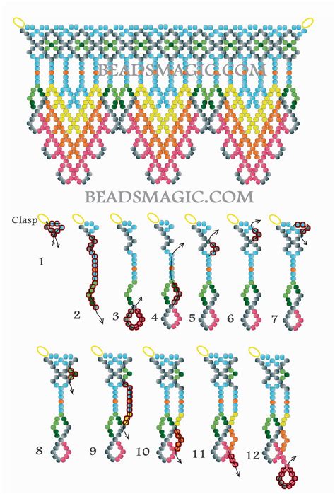 Free pattern for Native American necklace Amitola - Beads Magic