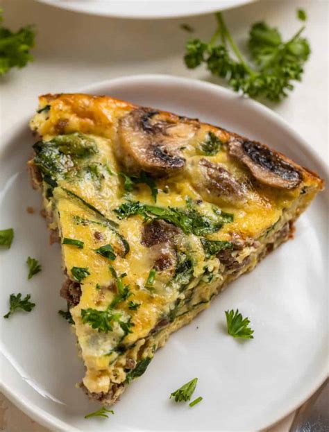 Crustless Mushroom Quiche | Lemons & Zest