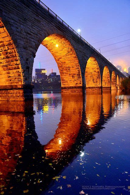 Stone Arch Bridge Night