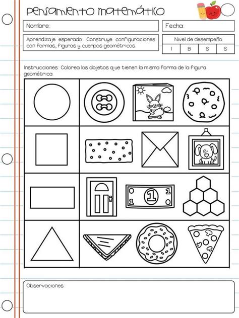 Pin En Figuras Geometricas Para Niños Ejercicios De Figuras Geometricas Pensamiento