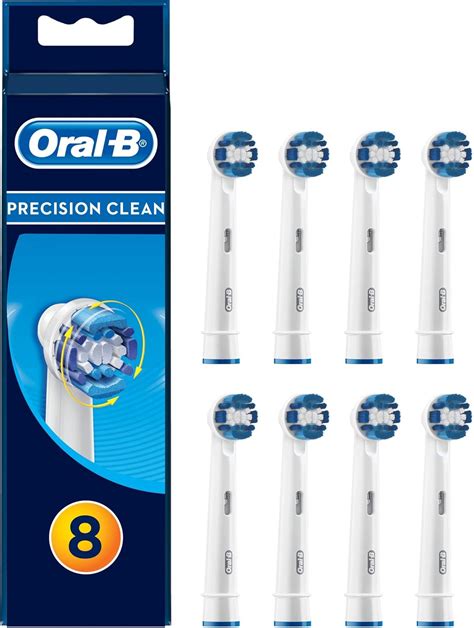 Oral B Genuine Precision Clean Replacement White Toothbrush Heads Refills For Electric