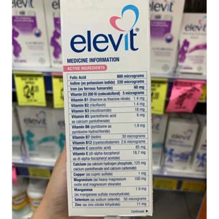 Elevit Pre conception Pregnancy 100 เมด Shopee Thailand