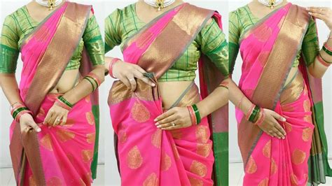 Silk Saree Draping In A Very Easy Steps For Beginners Saree Draping