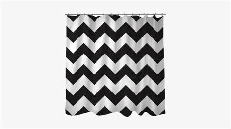 Black Seamless Chevron Pattern Shower Curtain • Pixers® Dywan Black