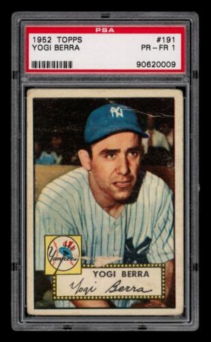 1952 Topps Set Break 191 Yogi Berra PSA 1 PR FR EBay