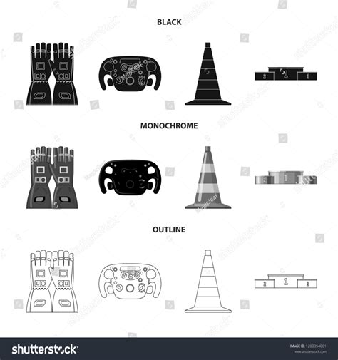 Vector Illustration Car Rally Logo Set Stock Vector (Royalty Free) 1280354881 | Shutterstock