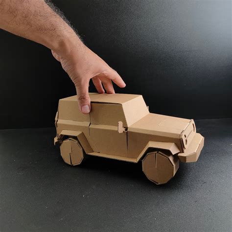 Glueless Cardboard Off-road SUV Template: DIY Craft Plan. Scalable PDF ...