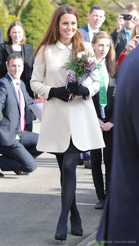 Kate Middleton Wearing The Goat Redgrave Coat In Nude