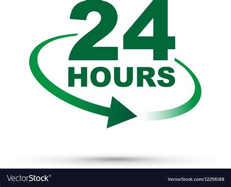 Green Hours Royalty Free Vector Image Vectorstock