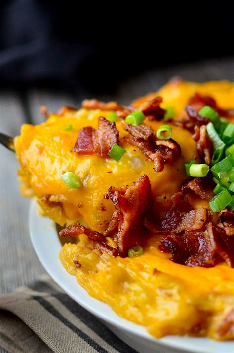 Cheesy Bacon Mashed Potatoes Bacon Mashed Potatoes Cheesy Bacon Food