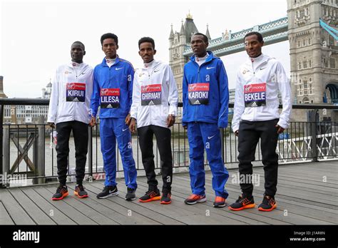 London Uk Th Apr Abel Kirui Feyisa Lilesa Ghirmay