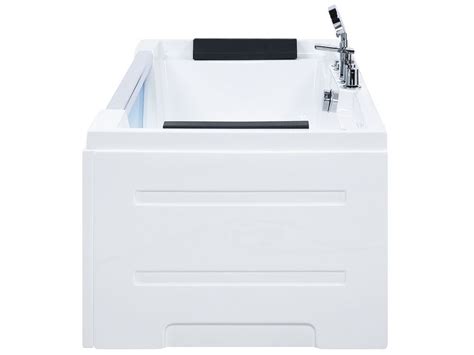 Wanna z hydromasażem 170 x 80 cm biała GRENADA | Beliani.pl