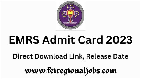 Emrs Admit Card 2023 Download Link Tgt Pgt Hostel Warden Hall Ticket