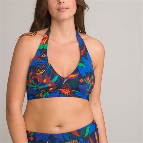 Bikini Oberteil In Foulard Form Exotisch Gemustert Exotikmuster La