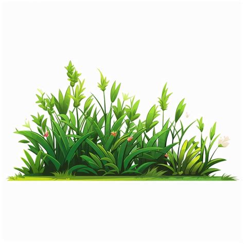 Premium Photo Green Grass Isolated On White Background Vector