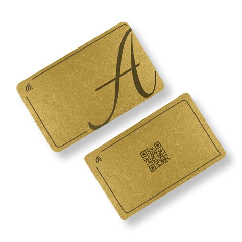 Gold Grenache Initial Metal NFC Business Card Cardyz