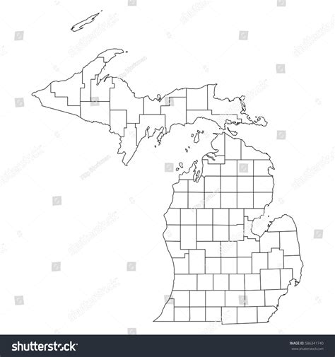 1,896 Michigan County Map Images, Stock Photos & Vectors | Shutterstock