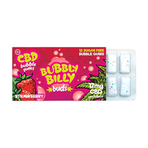 Bubbly Billy Buds Strawberry Flavoured Chewing Gum Multitrance