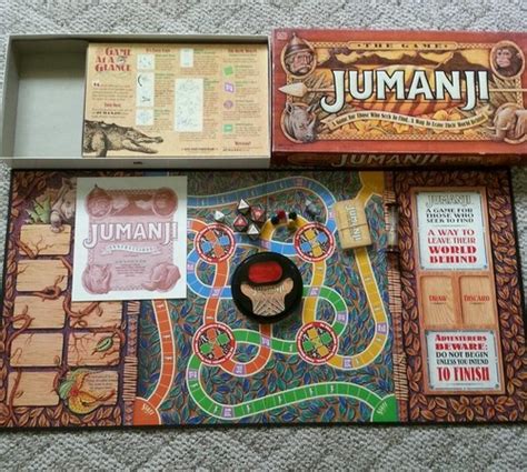 Jumanji Movie Board Game 1995 Milton Bradley Mb 100 Complete W All