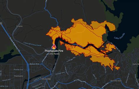 Fast Growing Thompson Fire Threatens Oroville Prompts Evacuations