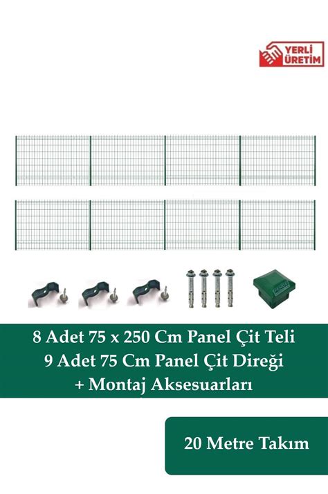 Panel Çit Takım 20 Metre Yeşil