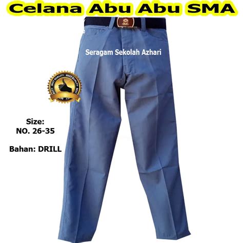 Celana Abu Abu Sma Seragam Sekolah Siswa Sma Celana Panjang Abu Abu Sekolah Sma Jumbo Celana