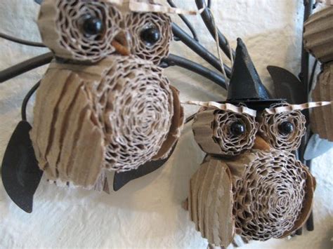 Cardboard Owls for Halloween | Upcycle That