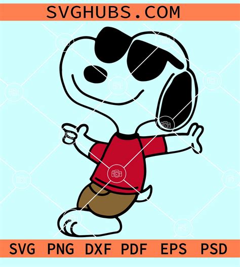 Snoopy Joe Cool SVG, Cool Snoopy SVG, Snoopy SVG files