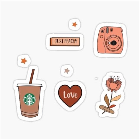 Aesthetic Peachy Pack Sticker For Sale By Ossiesh Stickers