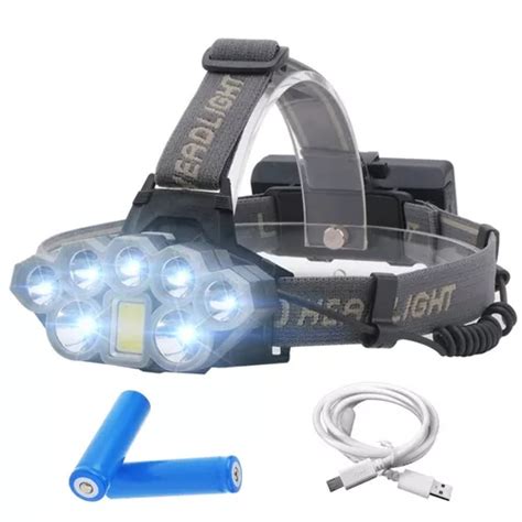 Linterna Minero Led Cabeza Frontal Vincha Recargable Rj8000 MercadoLibre