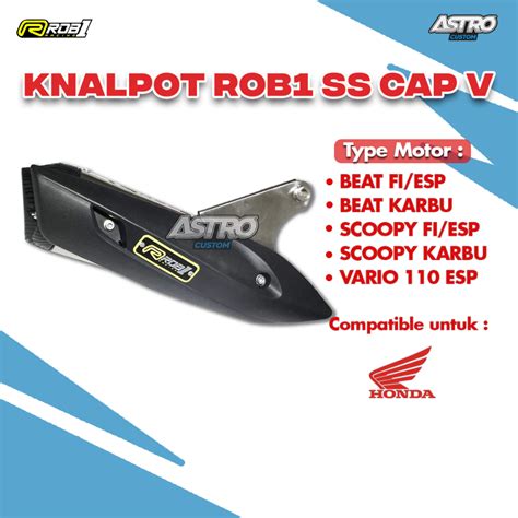 Jual Knalpot Rob1 Aerox Nmax Vario 125 Vario 150 Fazio BeaT Fi Scoopy