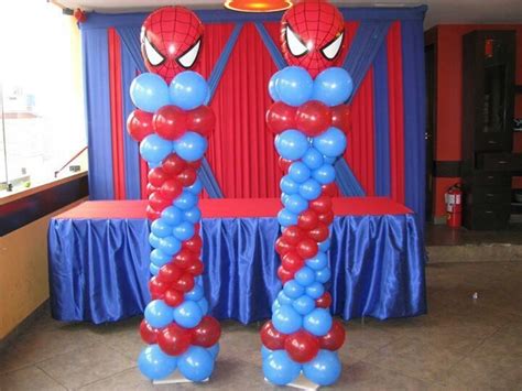 Spider Man Balloon Garland Candy Cart Spider Man Decorations Cake